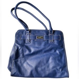 Nine West blue leather shoulder bag
